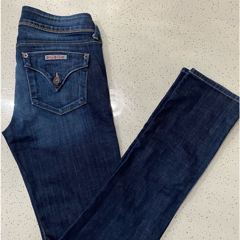 Hudson jeans mid rise straight leg dark wash sz 27